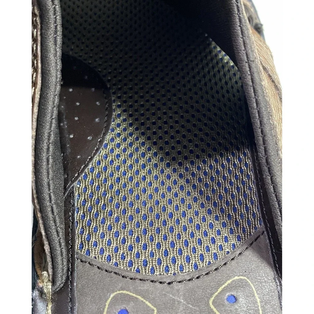 Nunn Bush Mens Genuine Leather‎ Brown Slip-on Open Toe Sandals Sz. 10 EUC